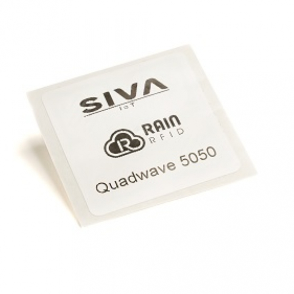 SIVA QUADWAVE 5050 – Allsidig RFID-etikett med 4-bank minne og høy ytelse på plast og papp