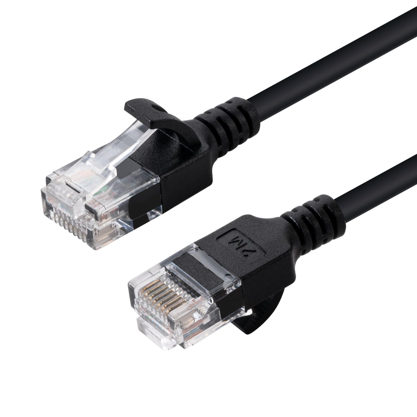 MicroConnect CAT6a U/UTP SLIM Nettverkskabel 0,25m, Svart