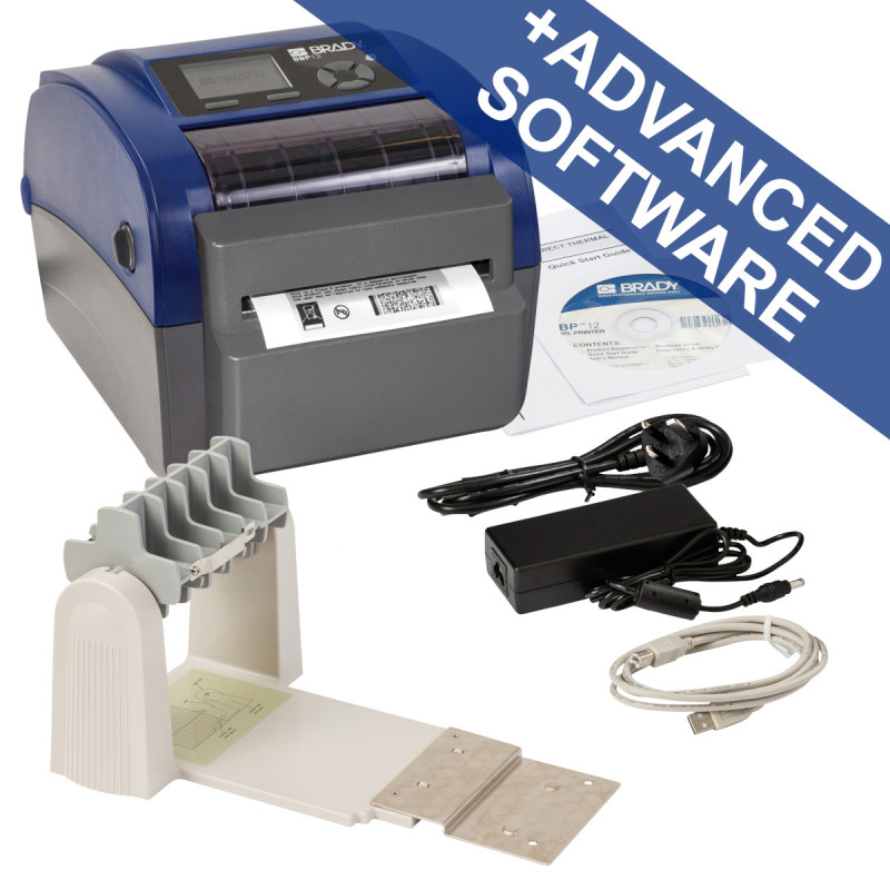 BBP12 Label printer 300 dpi - EU with Cutter, Unwinder and Brady Workstation Suite