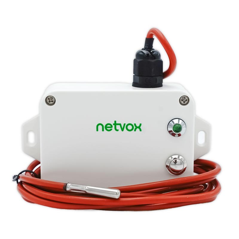 Netvox R718B120 LoRaWAN Wireless Temperature Sensor with PT1000 Round Head Probe